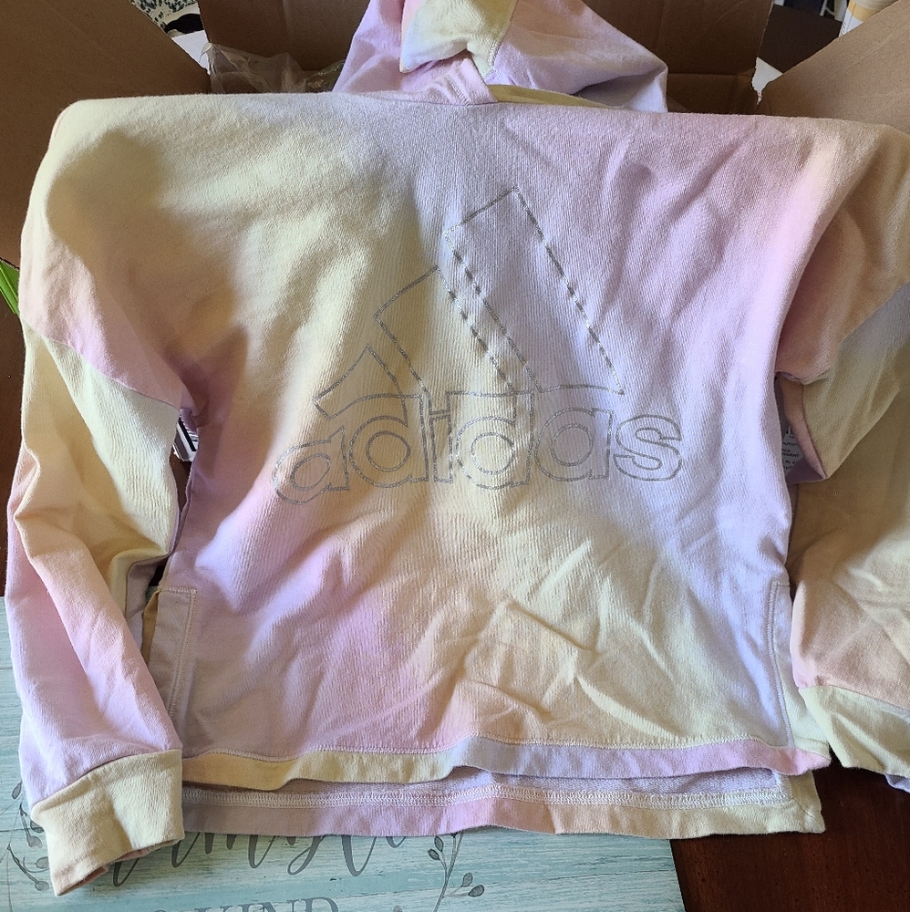 Tye dye cropped ADIDAS hoodie